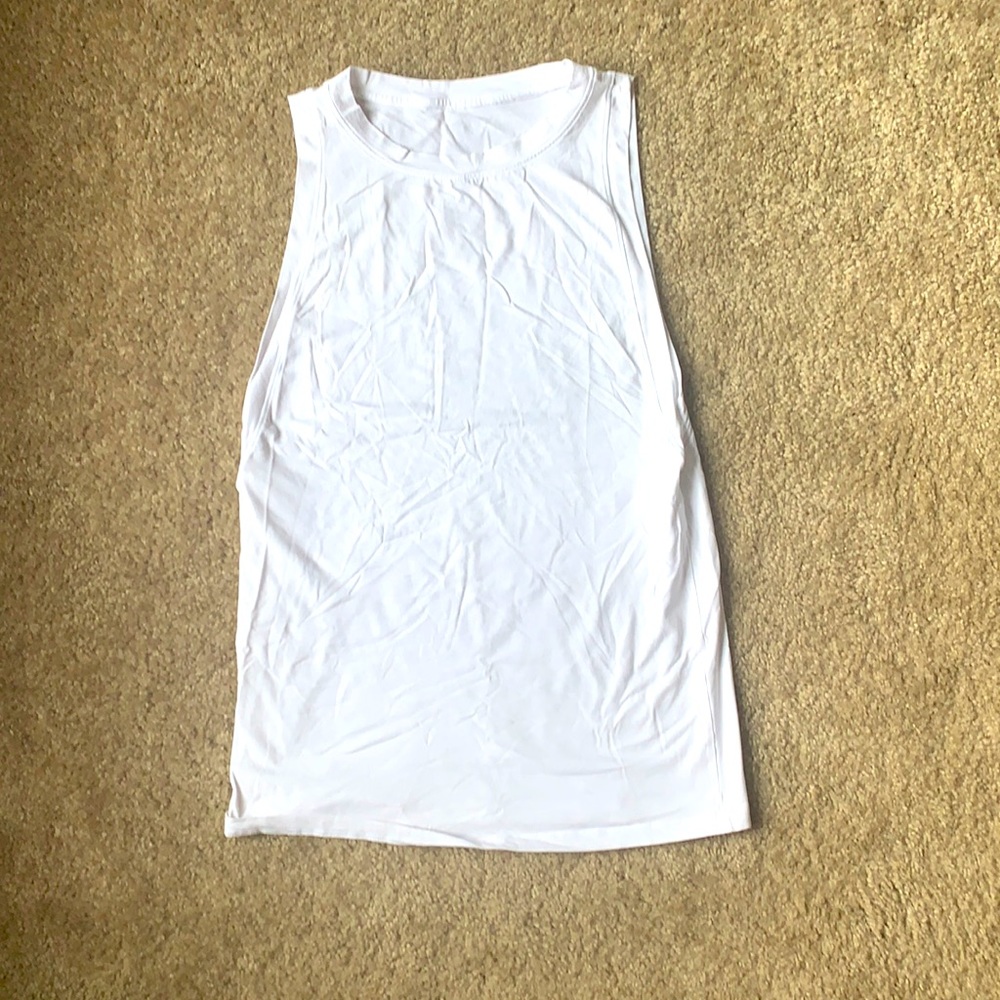 White Under Armour Muscle Tank